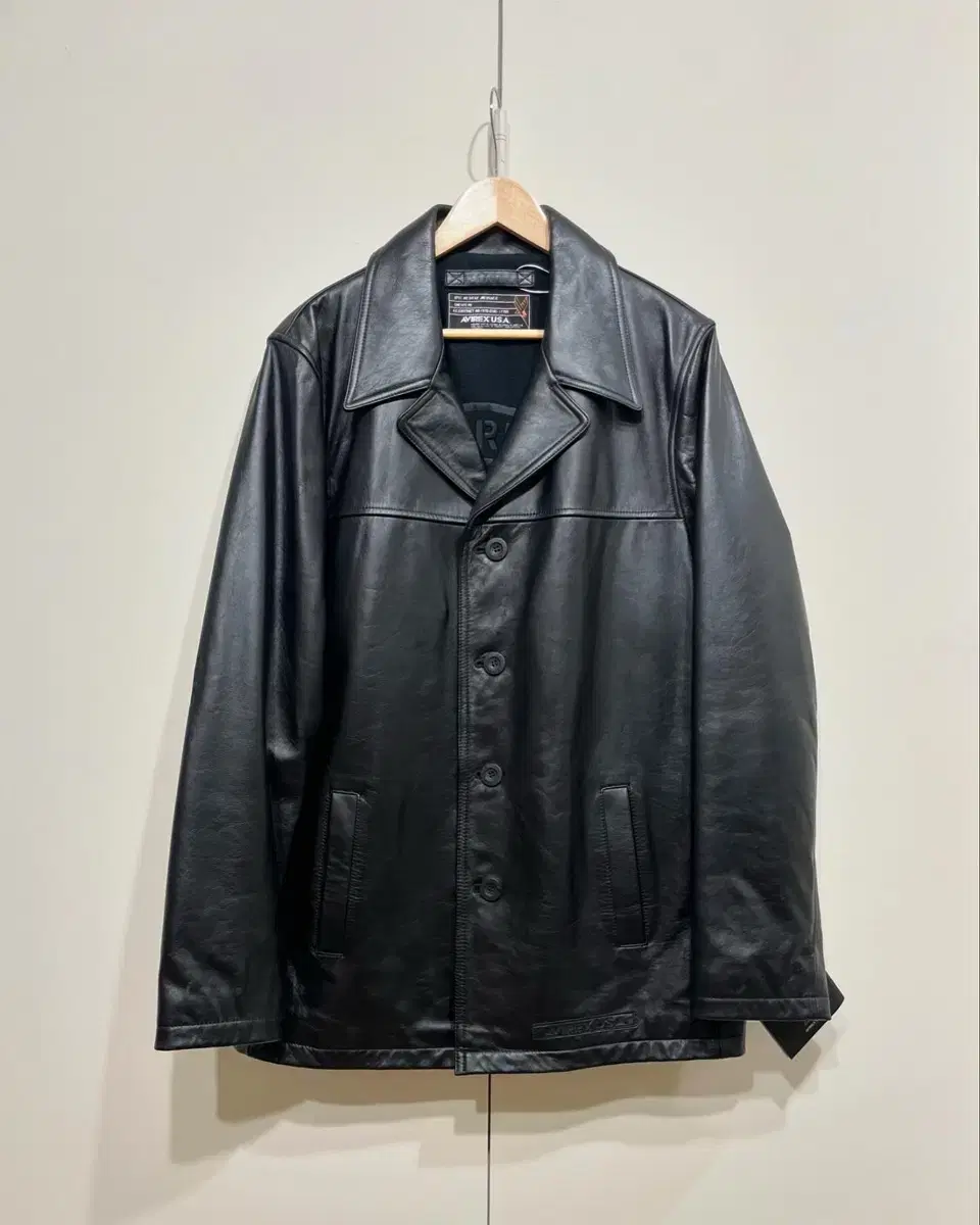 AVIREX Leather Car Coat